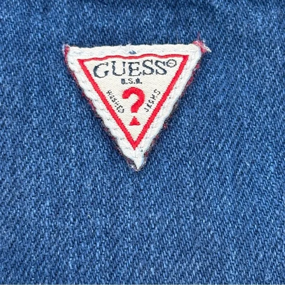 Guess Vintage Blue Jean Shorts Classic Style Size 29 - Picture 6 of 8